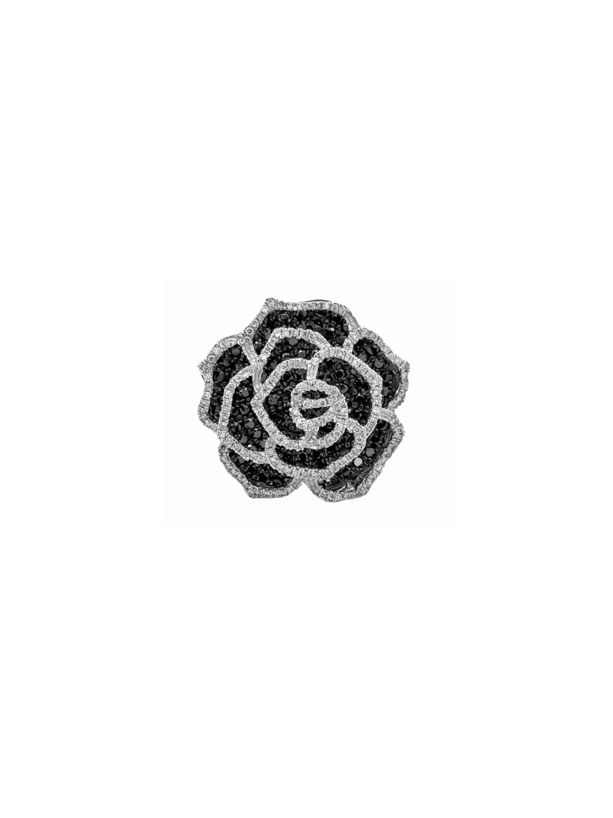 2.00ct Diamond 18K Gold Rose Statement Ring