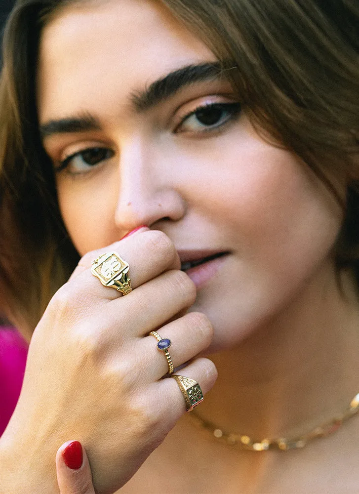 Caes tanzanite december birthstone ring 14k gold
