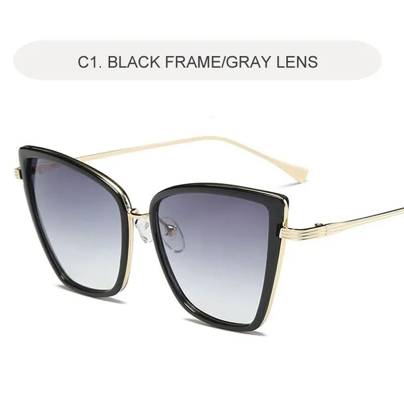 Cat Eye Sunglasses Women Brand Designer Alloy Sun Glasses Vintage Metal Female Glasses Oculos Feminino Gafas De Sol UV400