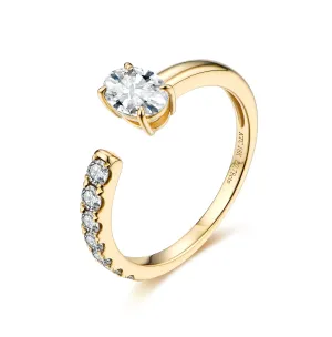 Designer Oval Space Diamond Ring