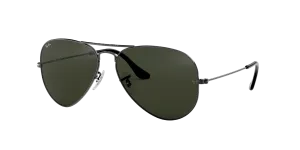 RAY BAN AVIATOR LARGE METAL GUNMETAL | GREEN CLASSIC G-15