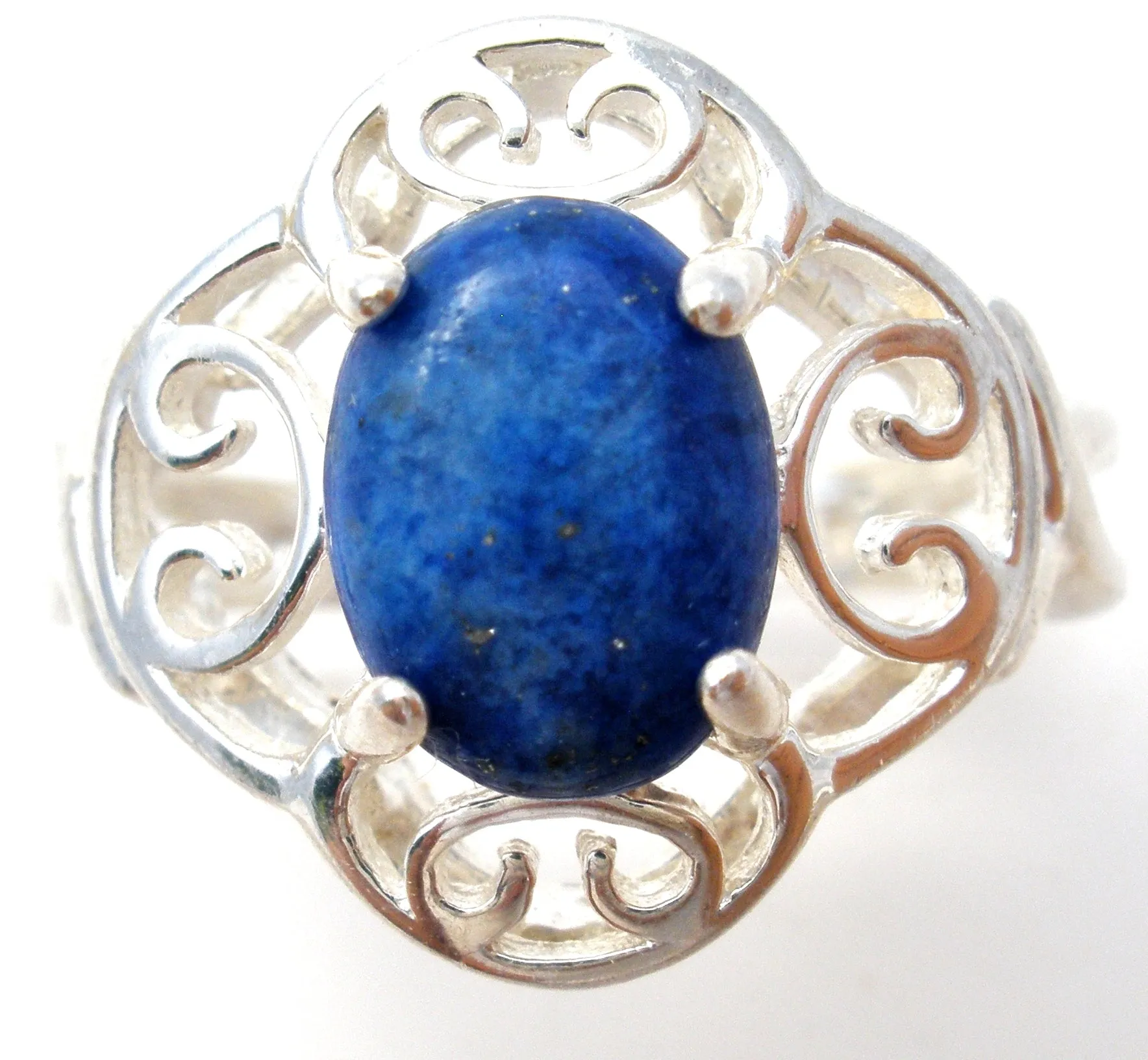 Sterling Silver Lapis Lazuli Ring Size 5