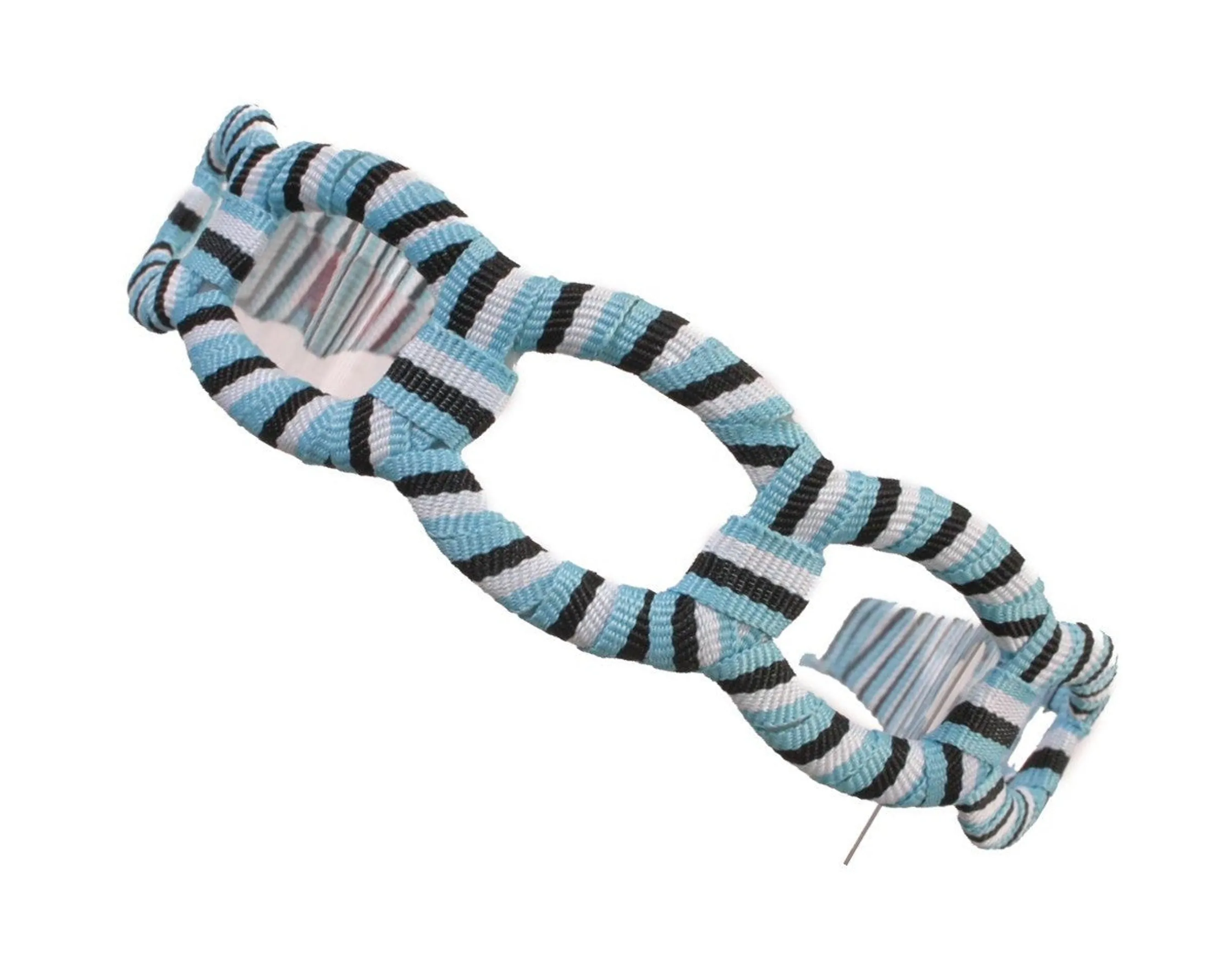 Wide Striped Fabric Headband with Open Rings - Pack Of: 1